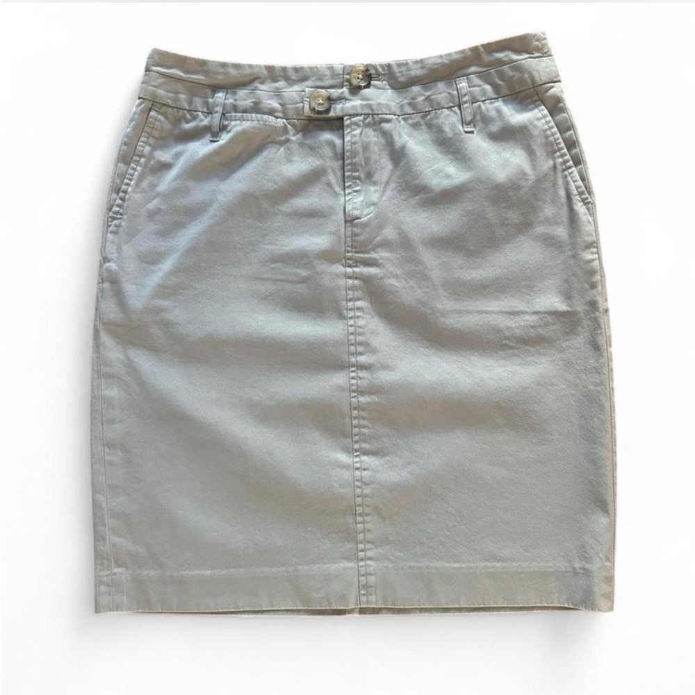 Banana Republic—Blue/Grey Midi Skirt